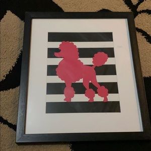 Paris themed poodle print